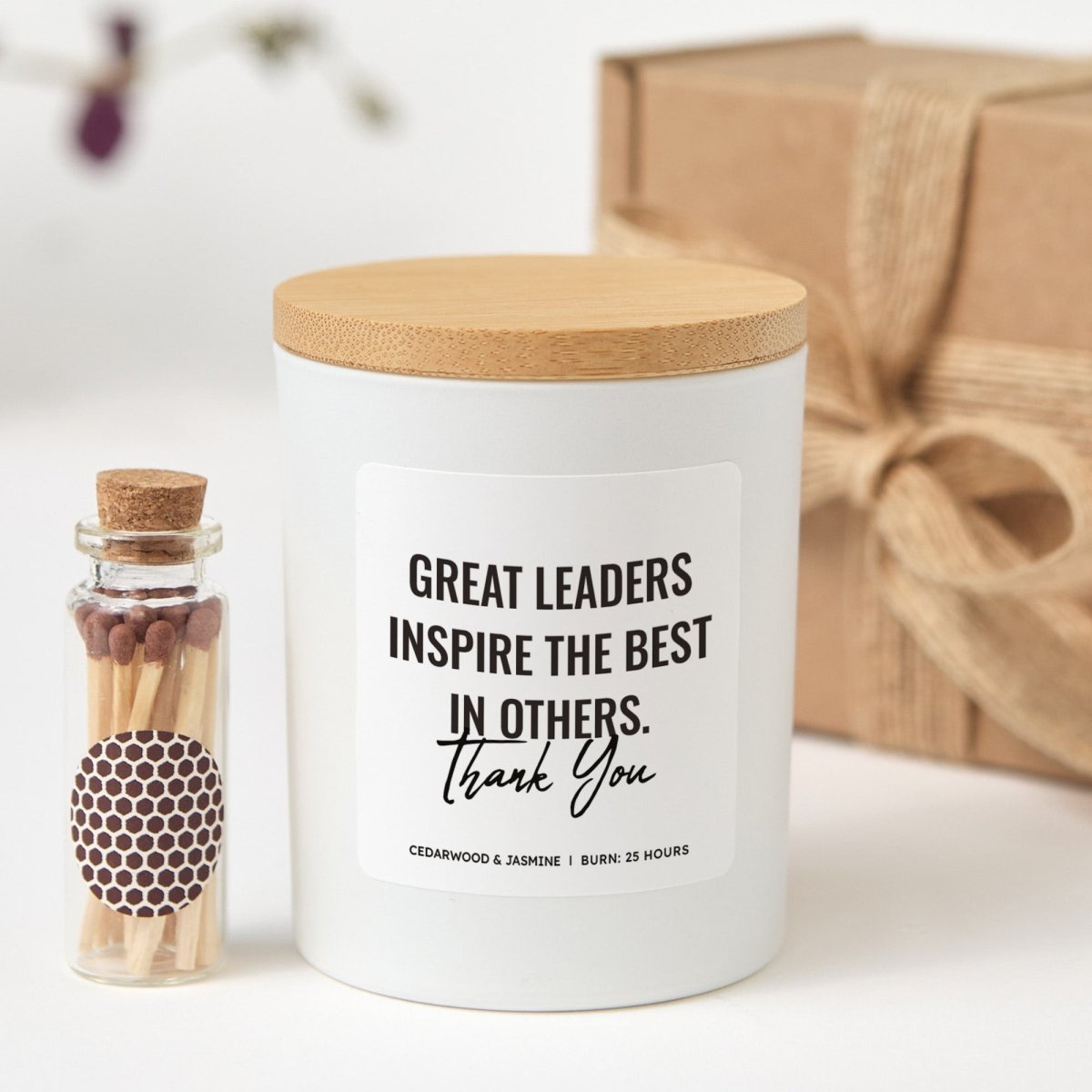 Leadership Appreciation Candle, Gift for Boss Manager Mentor, Thank You Present for Team Leader