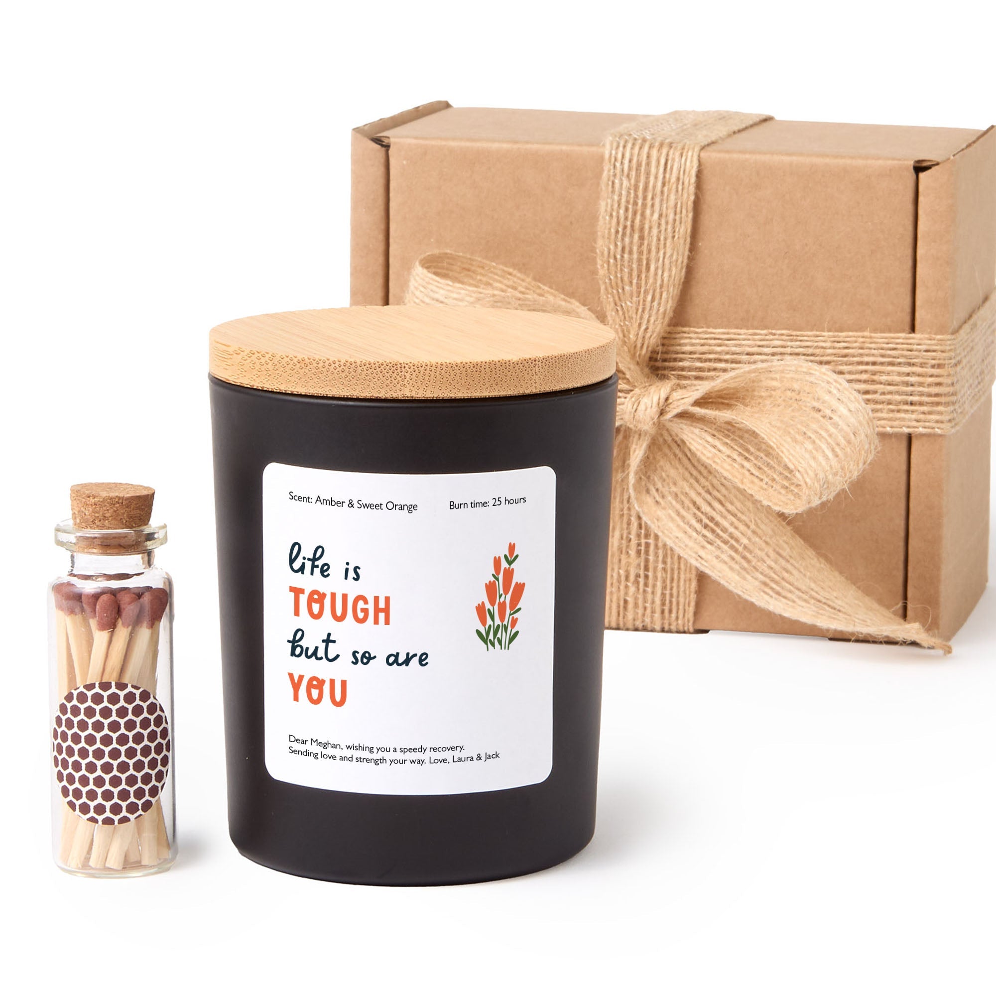 Life Is Tough But So Are You Candle | Get Well Soon Gift | Encouragement Gift for Her, Him | Thinking of You Recovery Candle