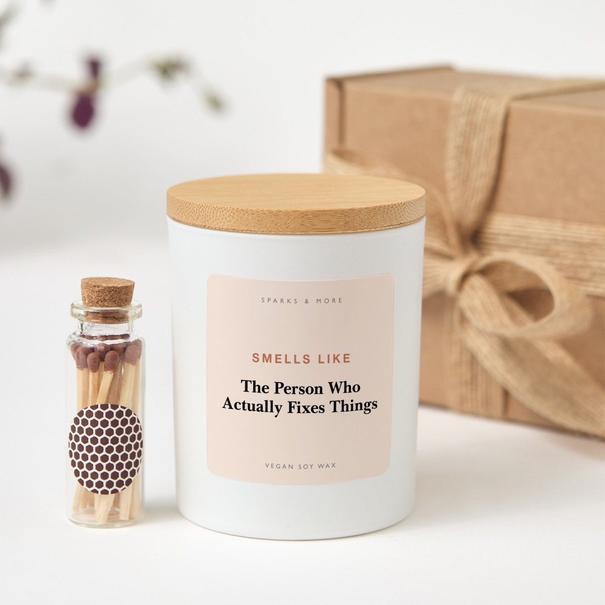 Maintenance Candle, The Person Who Actually Fixes Things Gift for Handyman or Maintenance Worker, Soy Candle with Box