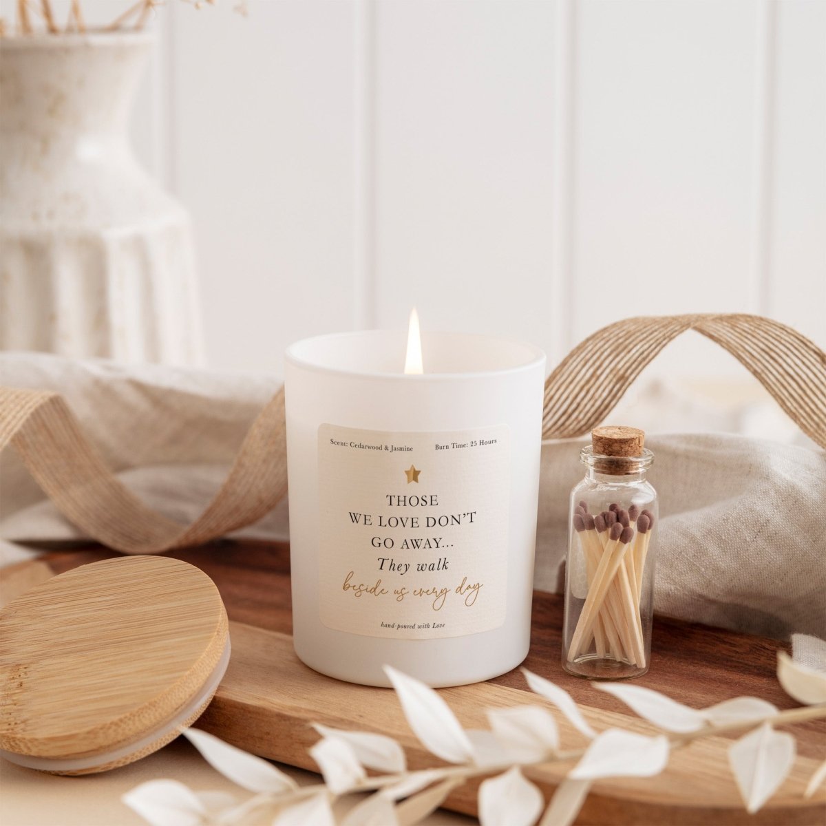 Memorial Candle Gift Box | Sympathy Remembrance Present | Personalized Bereavement Gift | In Memory Soy Wax Candle