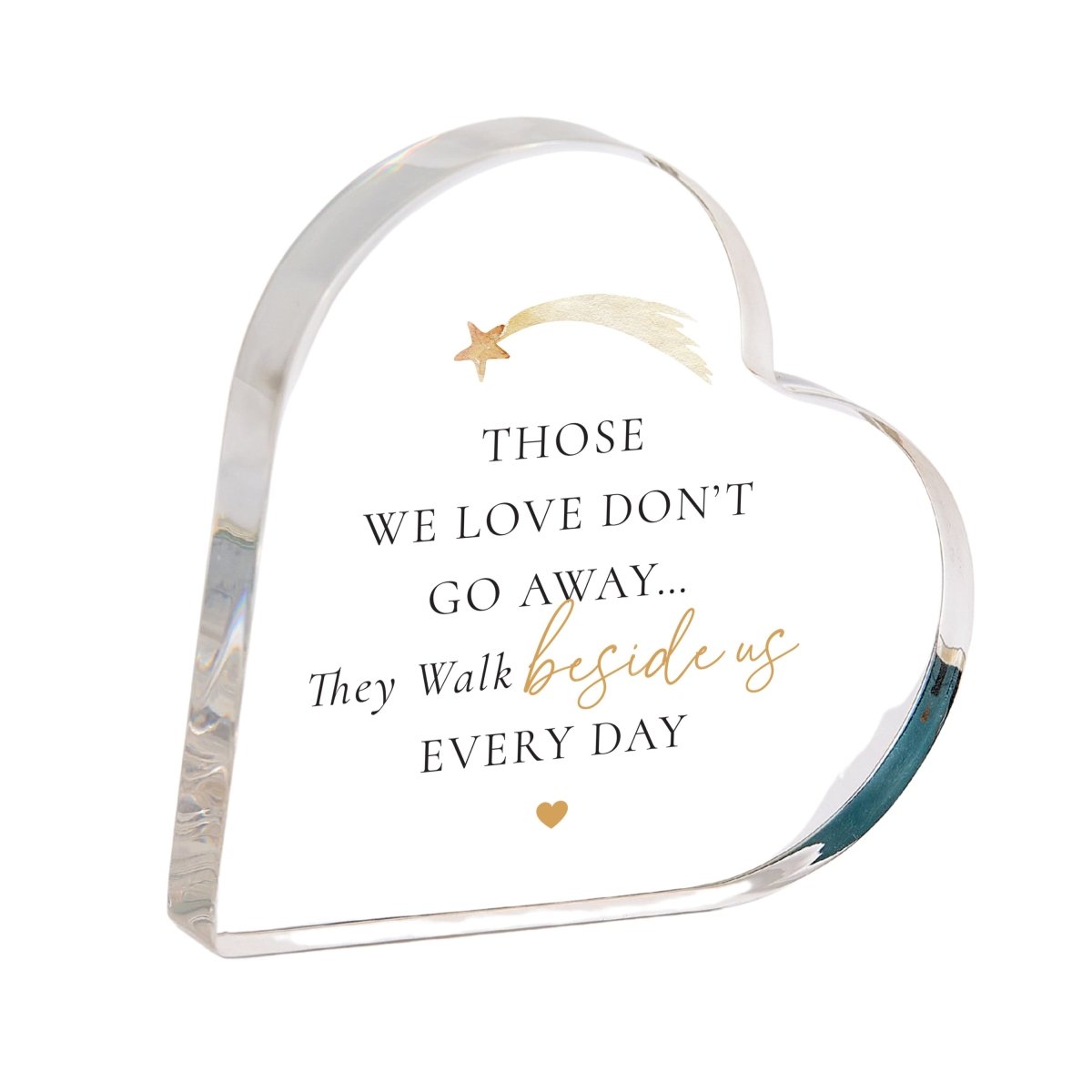 Memorial Keepsake Gift, Sympathy Quote Heart Design in Loving Memory, Acrylic Plaque
