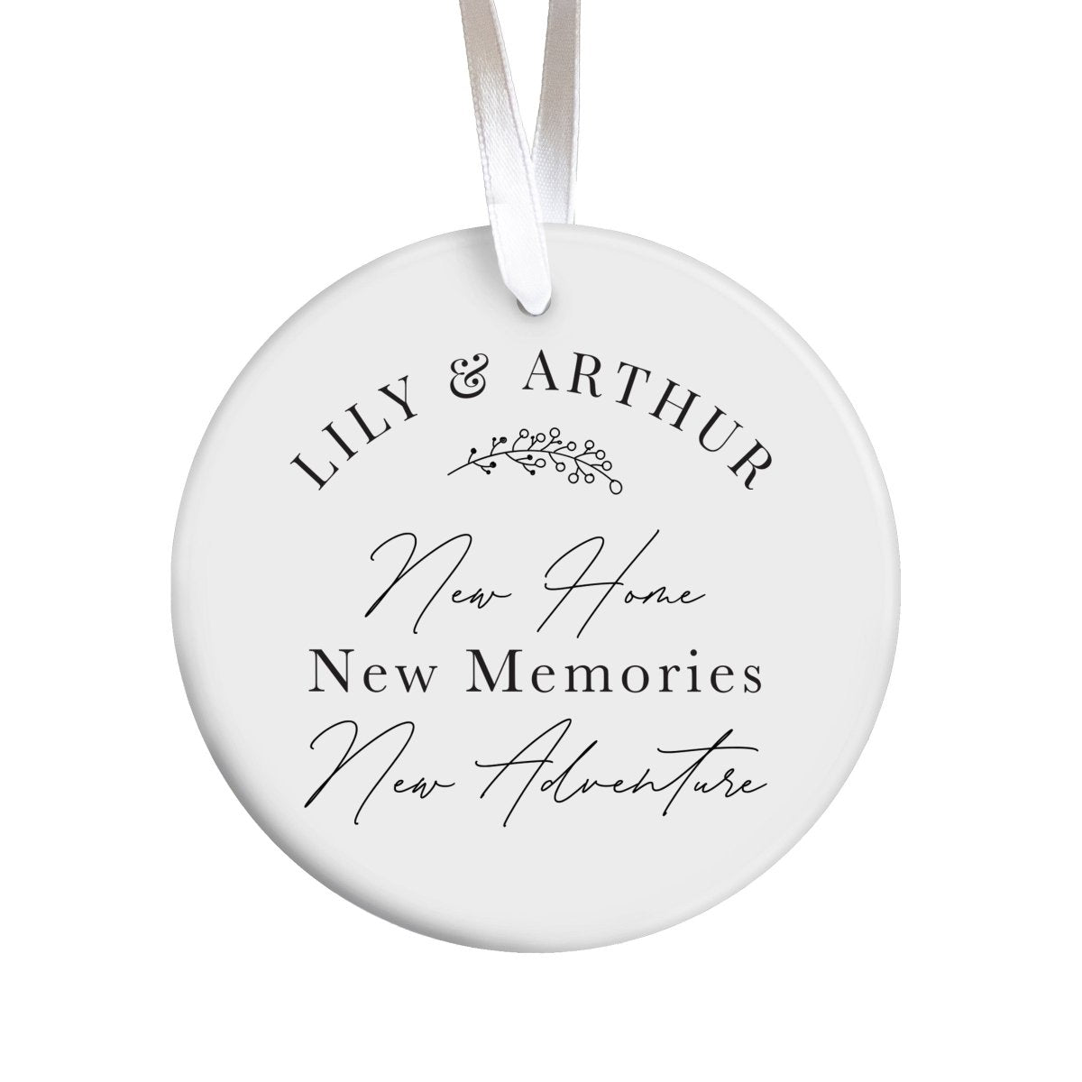 New Home Ornament for Couple, Personalized Housewarming Keepsake, New Memories New Adventure First Christmas Gift
