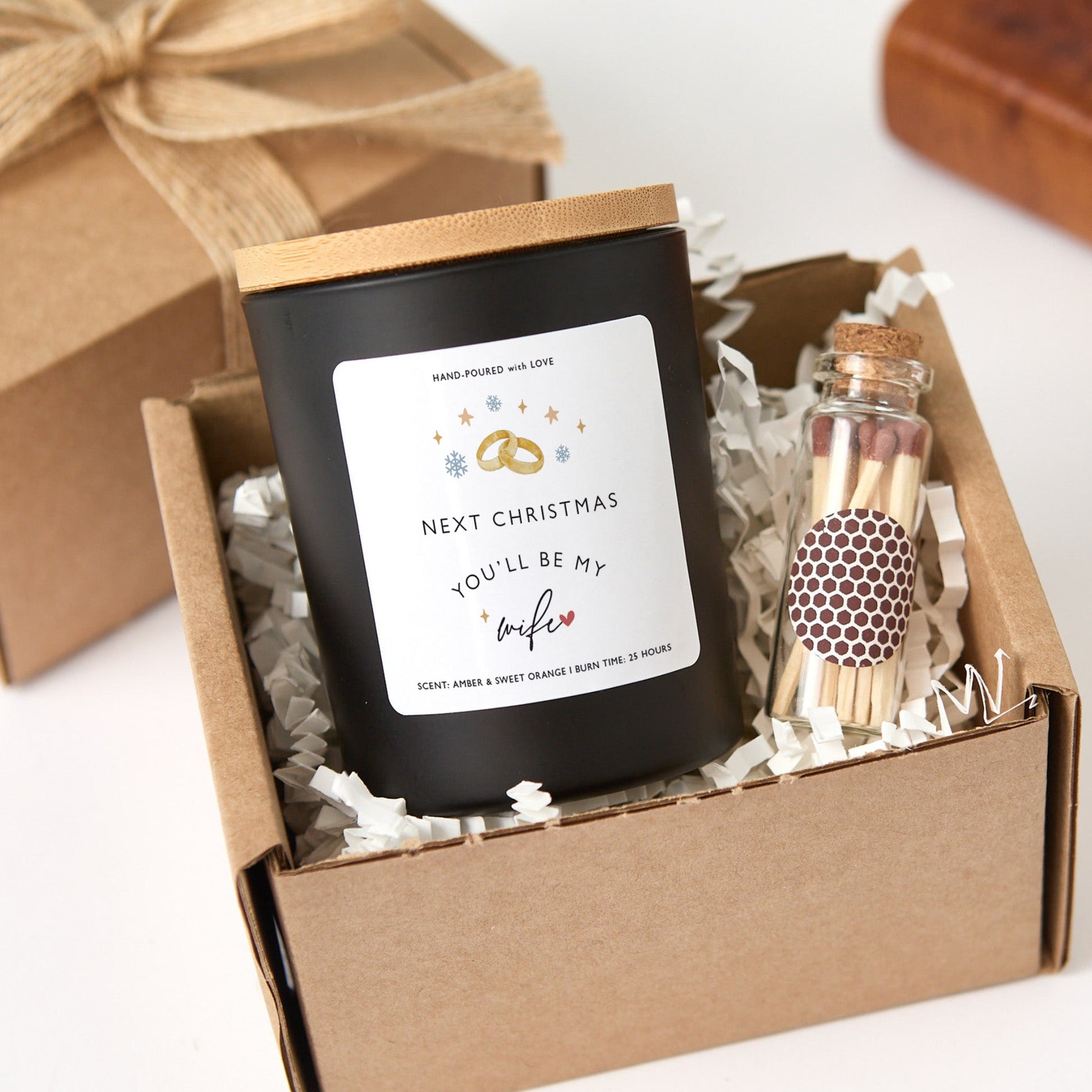 Next Christmas Candle | Personalized Engagement Gift | Custom Christmas Candle for Fiancée