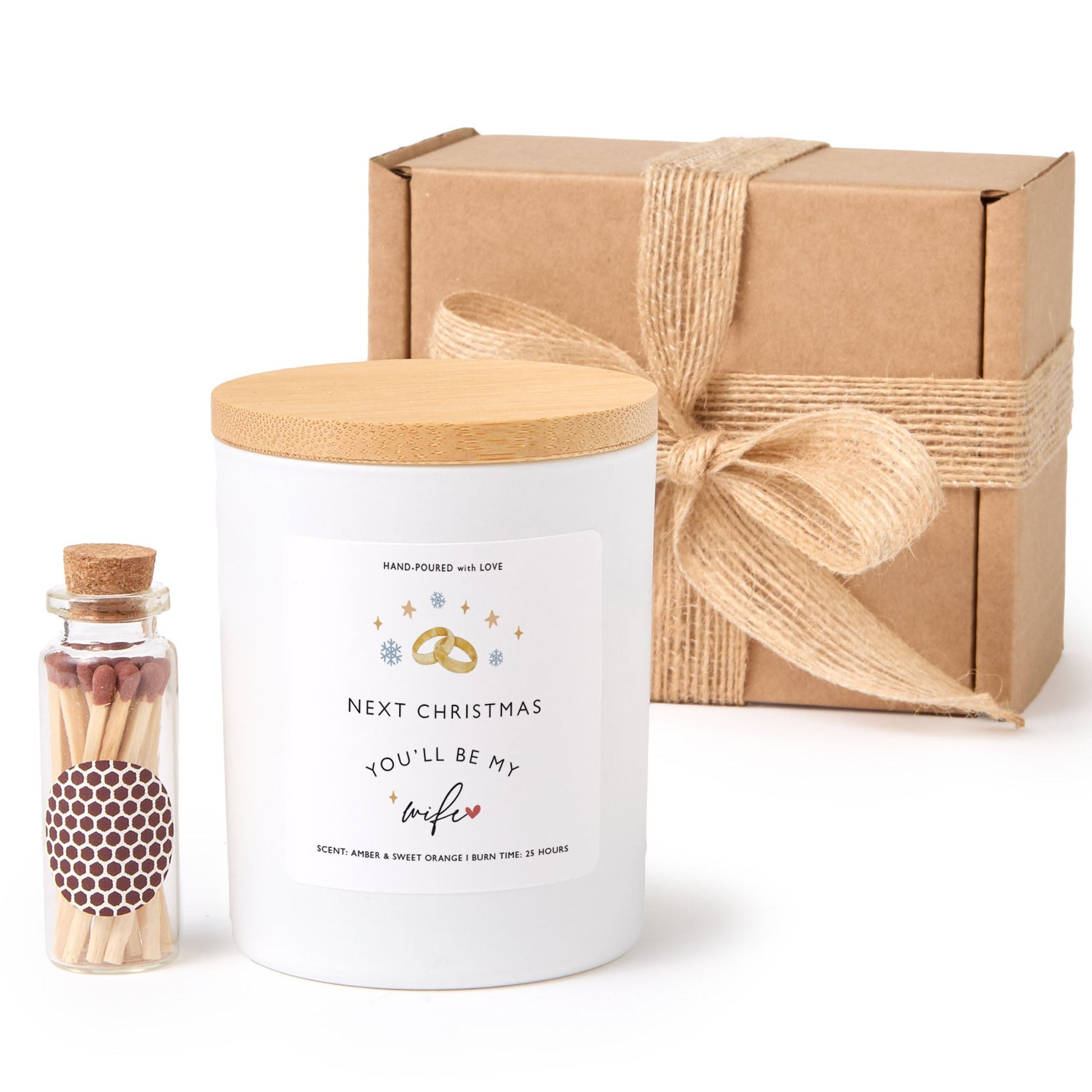 Next Christmas Candle | Personalized Engagement Gift | Custom Christmas Candle for Fiancée