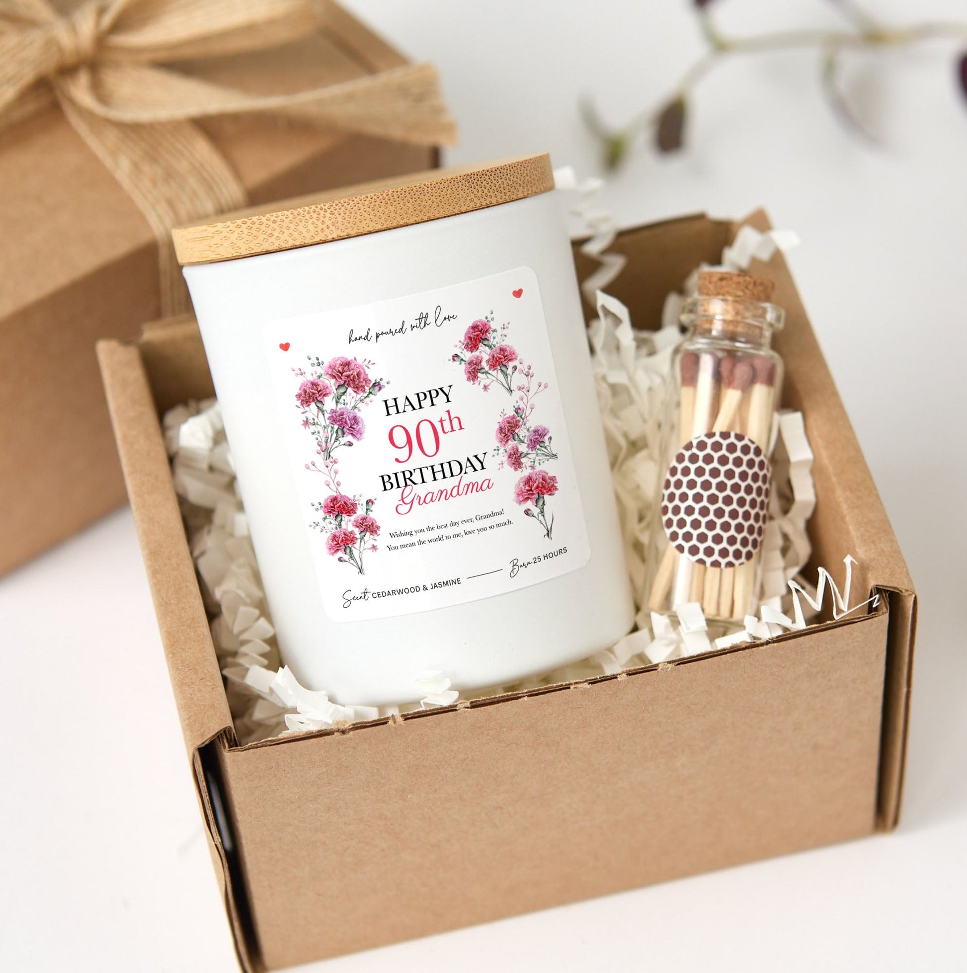 Personalized Any Age Birthday Candle for Grandma | Custom Birthday Candle with Gift Box | Milestone Keepsake Candle