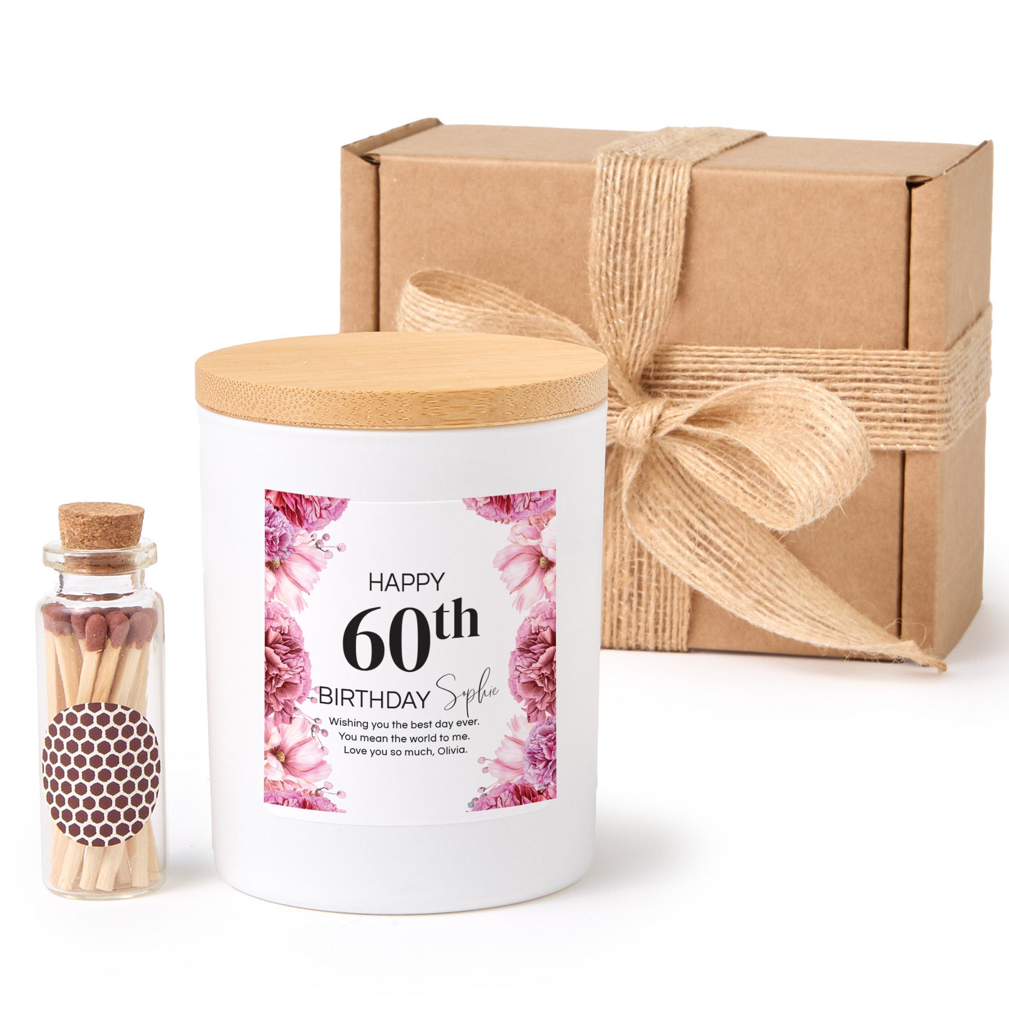 Personalized Any Age Birthday Candle for Grandma | Custom Birthday Gift for Grandparents | Keepsake Candle with Gift Box