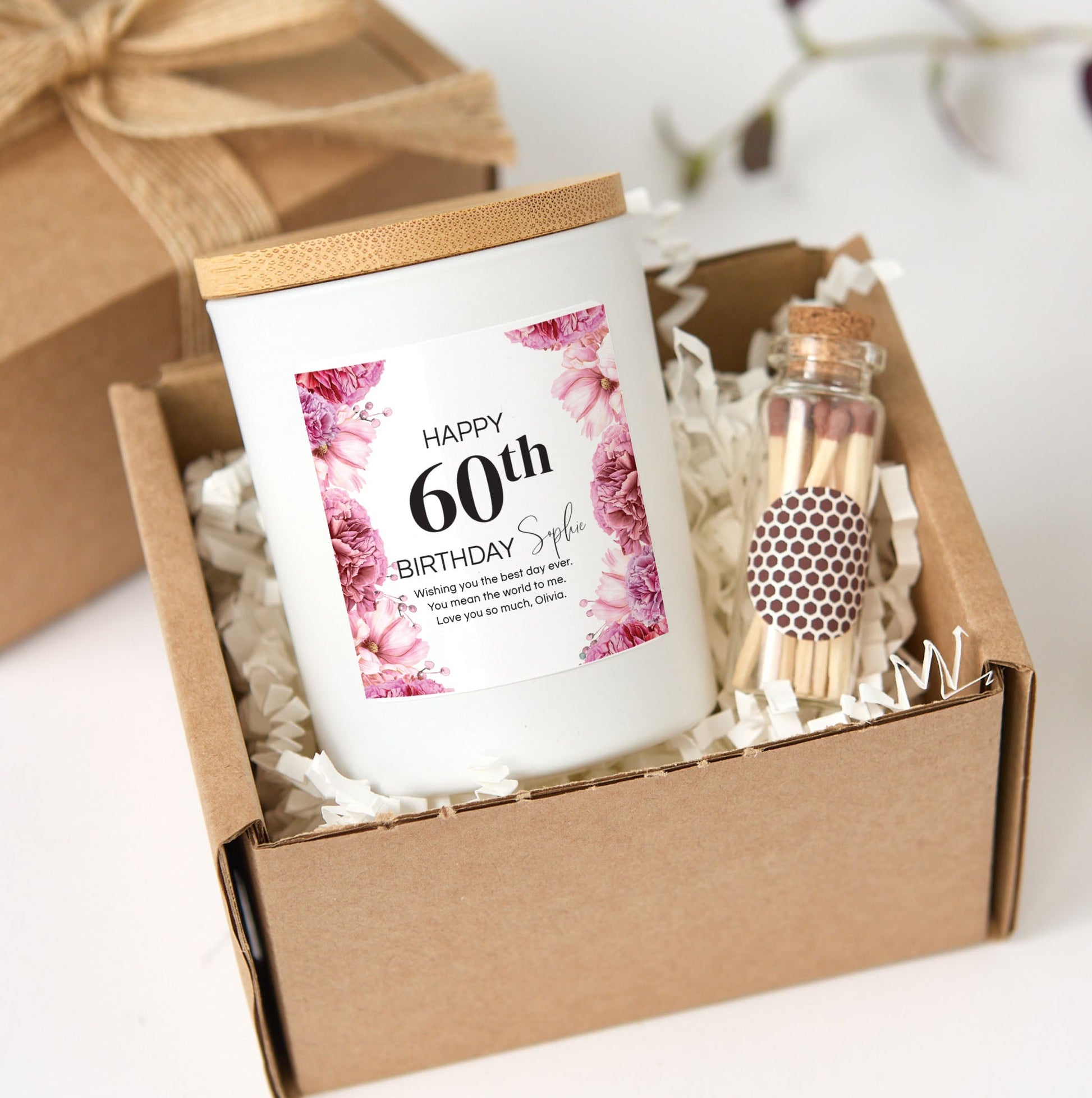 Personalized Any Age Birthday Candle for Grandma | Custom Birthday Gift for Grandparents | Keepsake Candle with Gift Box