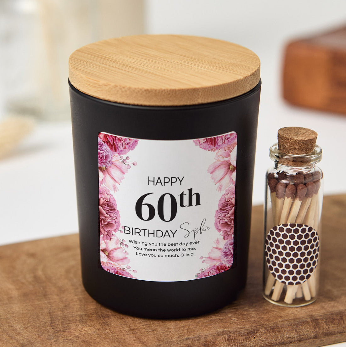 Personalized Any Age Birthday Candle for Grandma | Custom Birthday Gift for Grandparents | Keepsake Candle with Gift Box