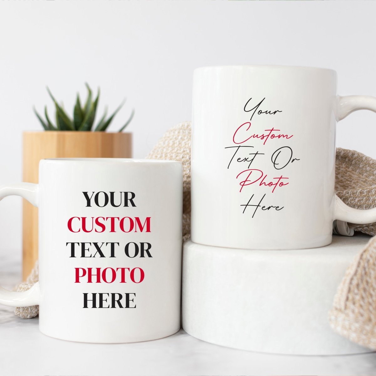 Personalized Custom Mug with Text or Photo Custom Coffee Mug Gift for Him Her 11oz Ceramic Mug