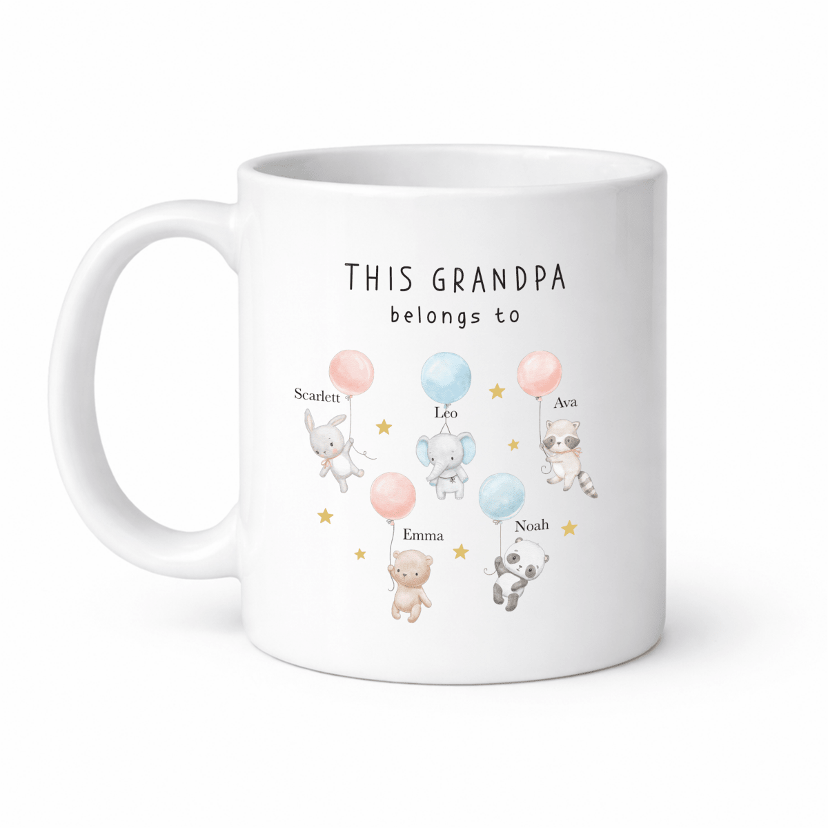 Personalized Grandpa Mug, This Grandpa Belongs To Mug with Kids Names, Custom Grandfather Gift