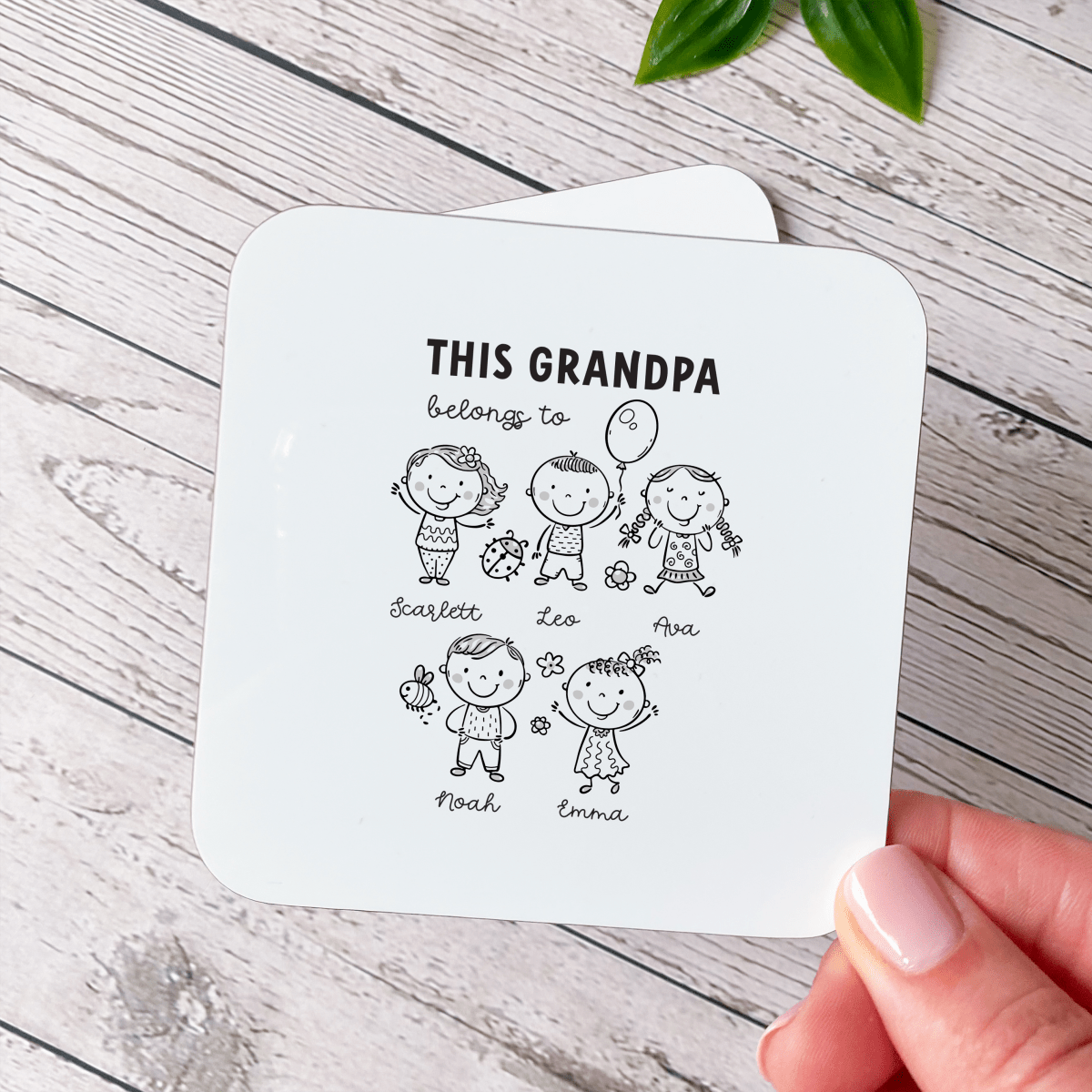 Personalized Grandpa Mug, This Grandpa Belongs To Mug with Kids Names, Custom Grandfather Gift for Childs