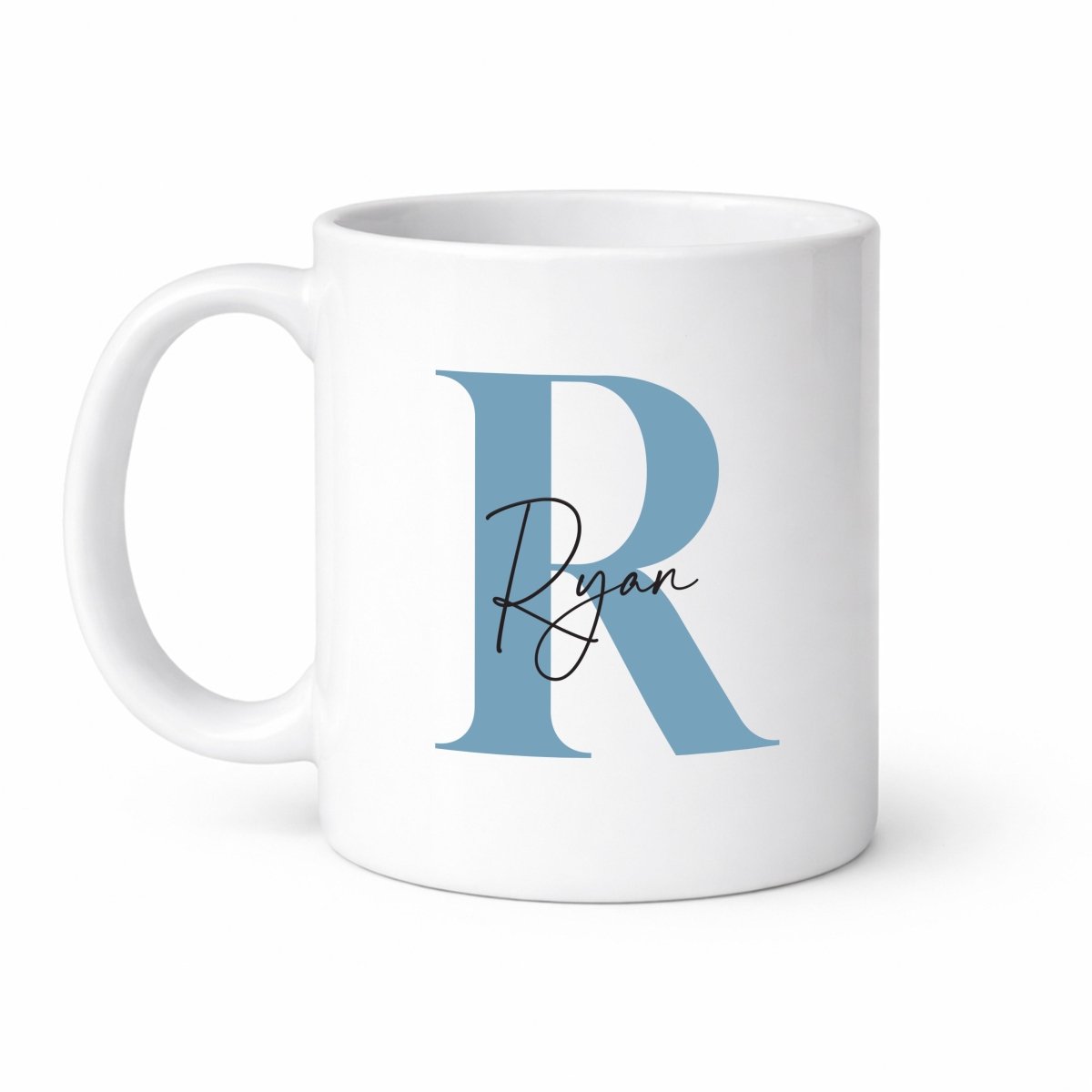 Personalized Initial Name Mug, Custom Letter Minimalist Coffee Mug Gift for Her or Him Birthday Present