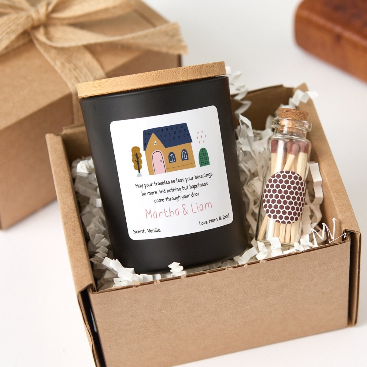 Personalized New Home Candle Gift, Housewarming Keepsake for Couple Family Friend or First Place Celebration
