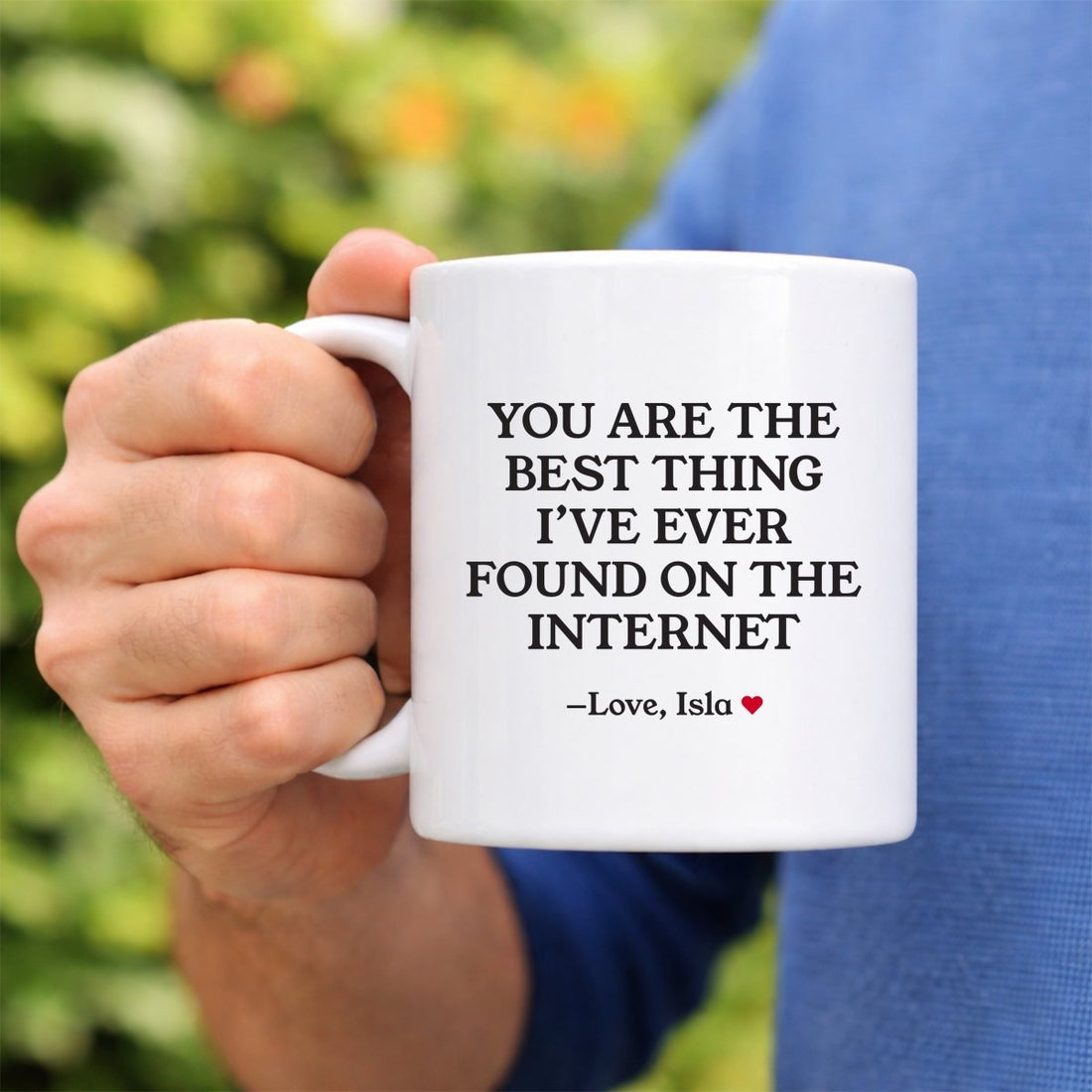 Personalized Quote Mug, Custom Message Valentines Day Gift Mug for Her or Him or Couple