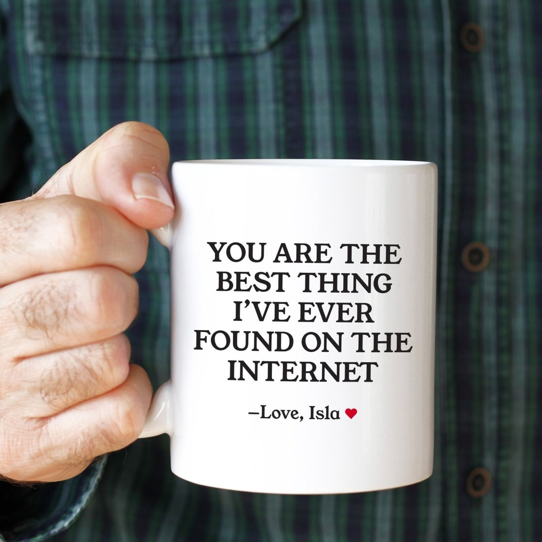 Personalized Quote Mug, Custom Message Valentines Day Gift Mug for Her or Him or Couple