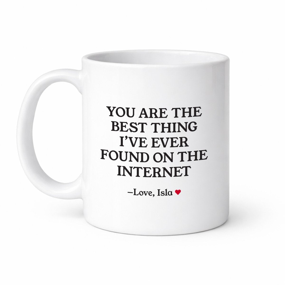 Personalized Quote Mug, Custom Message Valentines Day Gift Mug for Her or Him or Couple