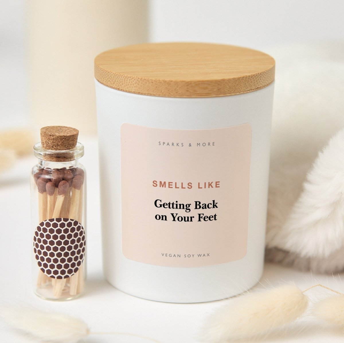 Physical Therapy Candle, Getting Back on Your Feet Gift for PT or Rehabilitation Therapist, Soy Candle