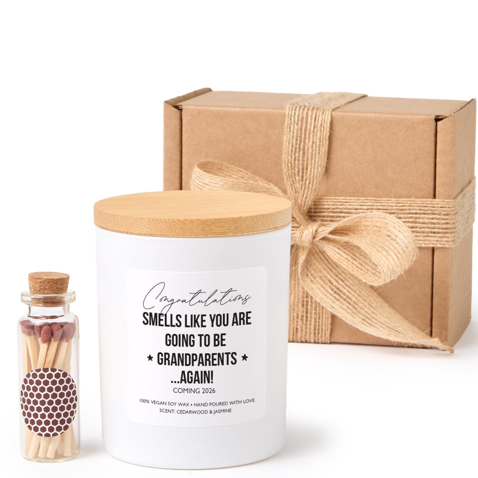 Pregnancy Announcement Candle Gift | Smells Like You’re Going To Be Grandma | New Grandparents or Baby Reveal Gift | Scented Candle Box