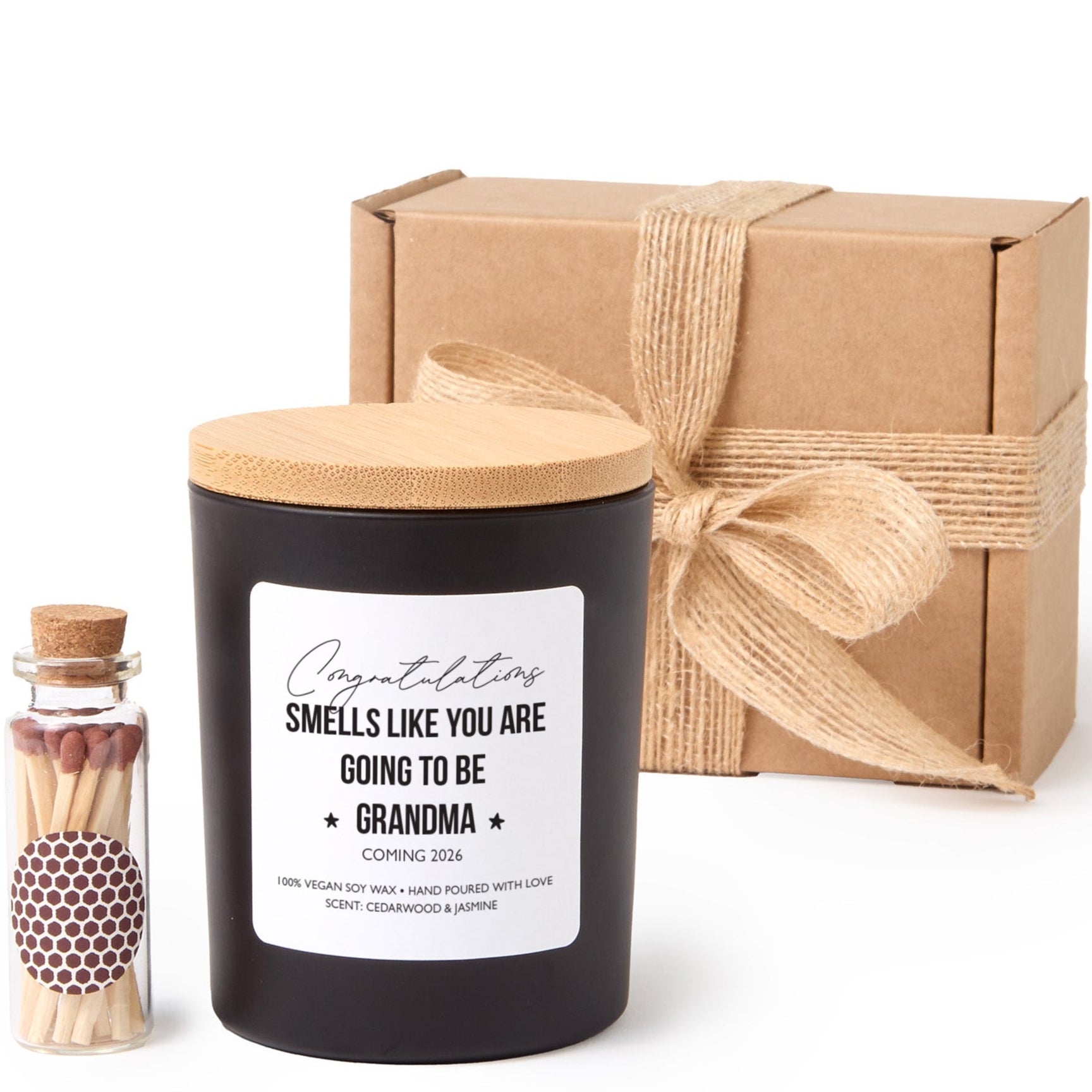 Pregnancy Announcement Candle Gift | Smells Like You’re Going To Be Grandma | New Grandparents or Baby Reveal Gift | Scented Candle Box