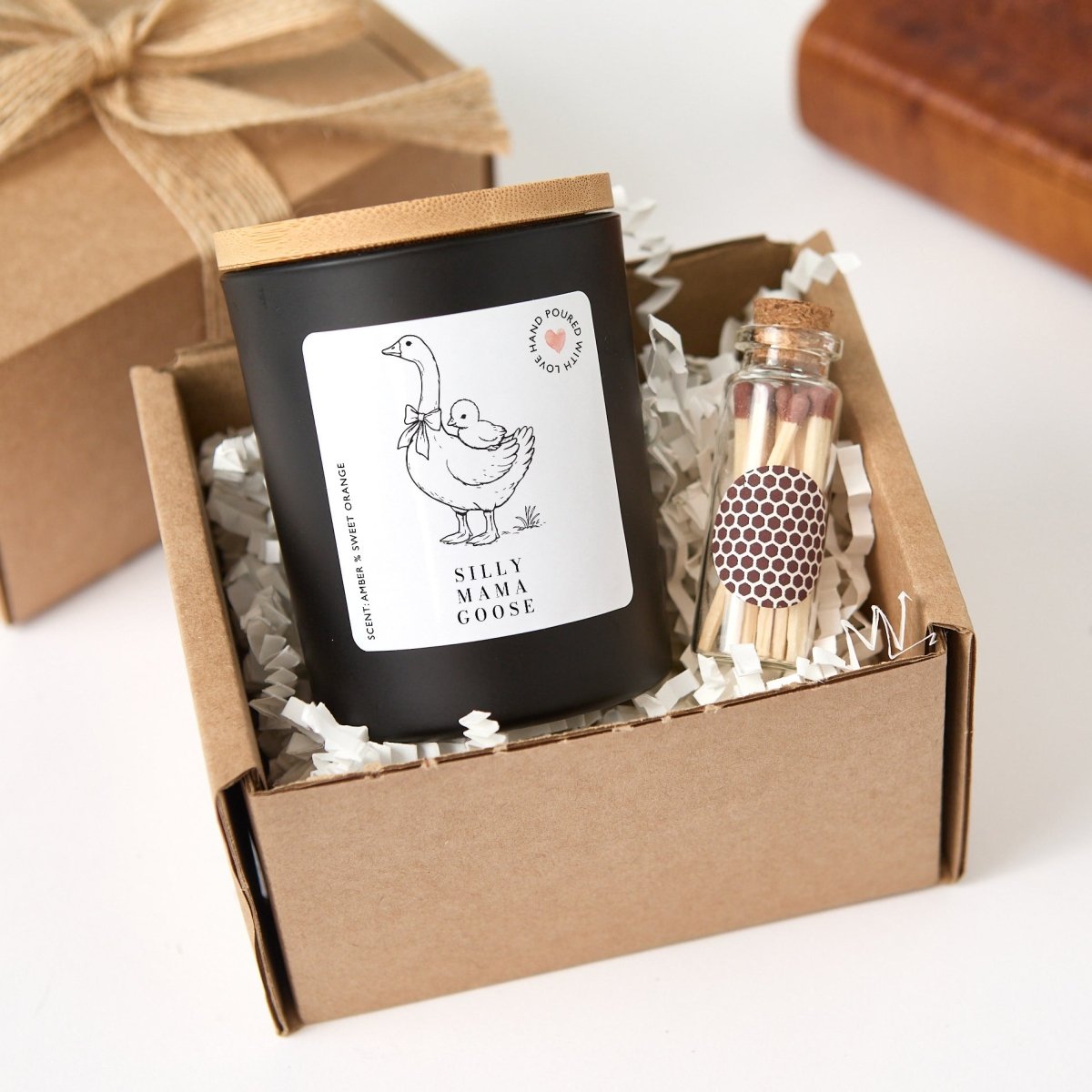Silly Mama Goose Candle, Cute Mom Gift, Mother Goose Present With Gift Box And Mini Matches Included