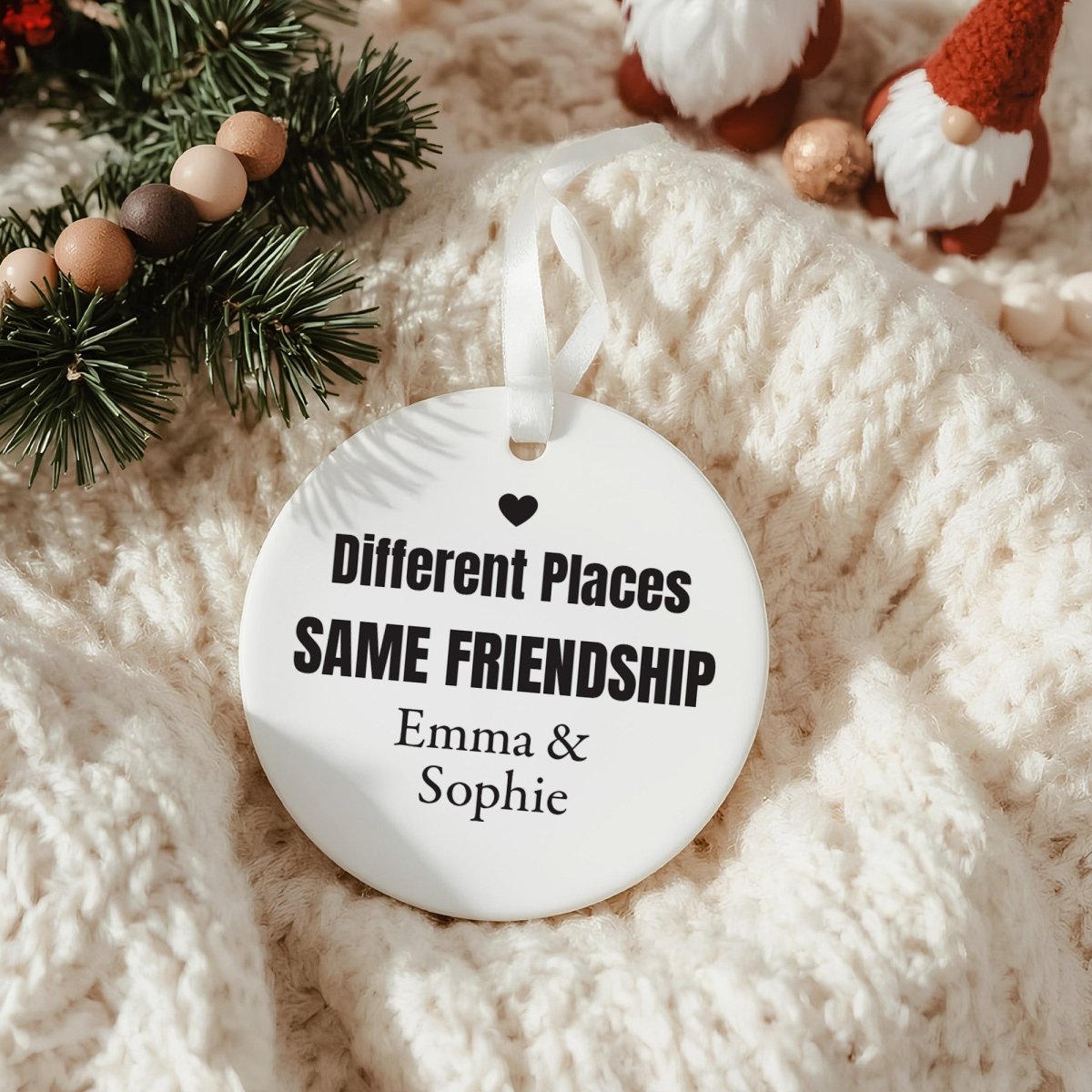 Smells Like Abandonment Candle; Funny Long Distance Friendship Gift with Name Ornament and Ready-to-Give Box