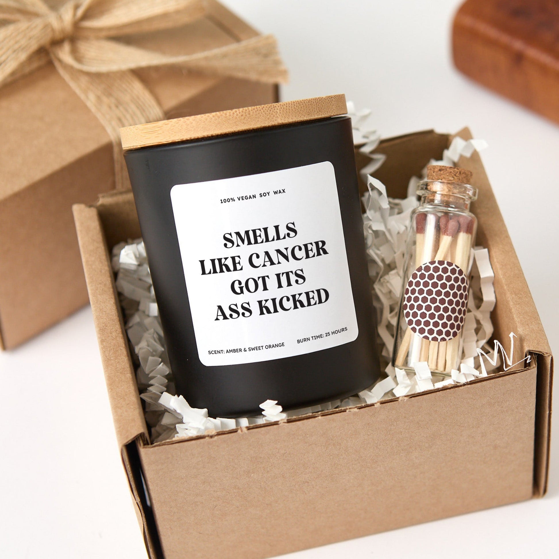 Smells Like Cancer Got Its Ass Kicked Candle | Funny Recovery Candle | Cancer Survivor Gift | Support Gift For Her Him