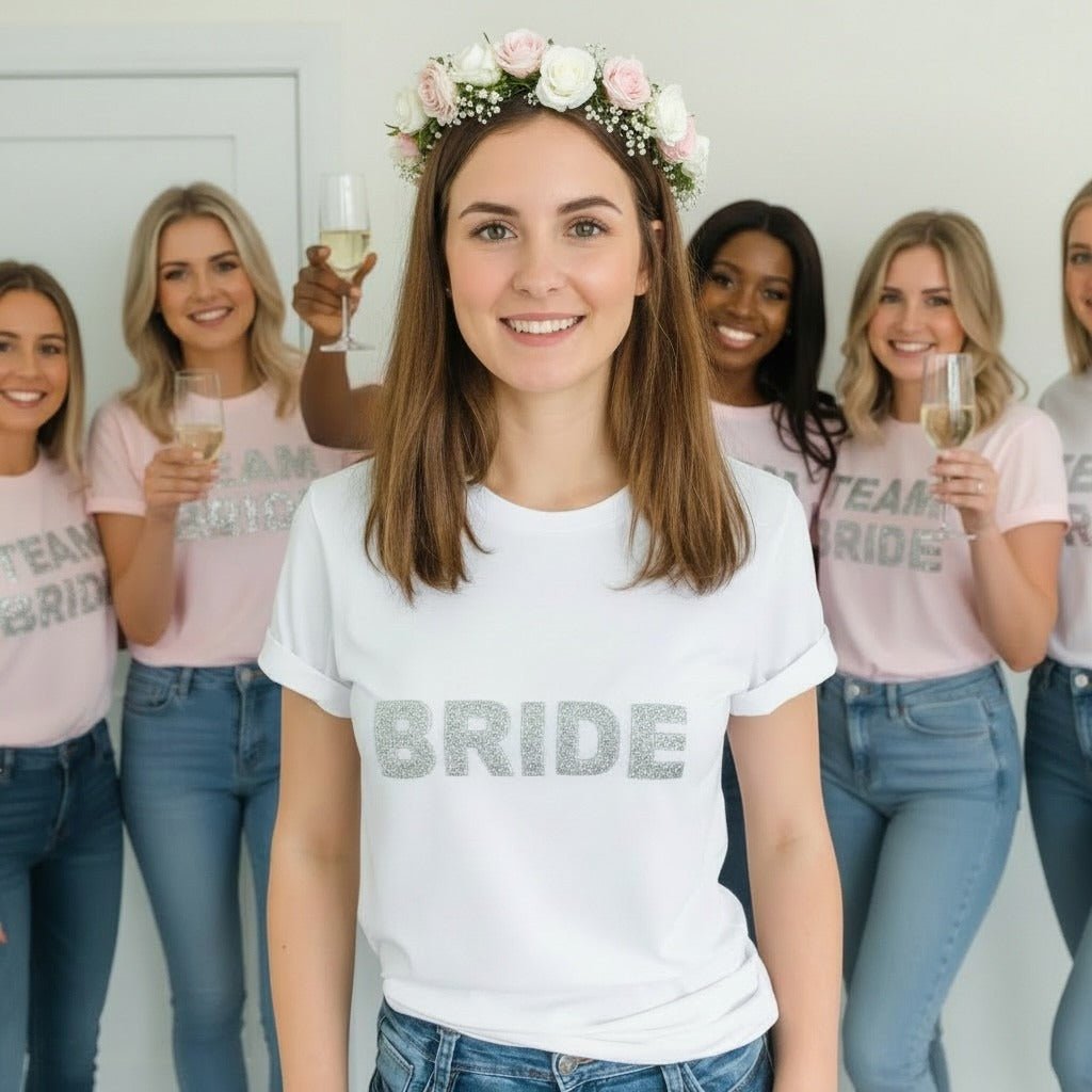 Sparkly Rhinestone Bride Tshirt Bridal Shower Engagement Gift, Bride To Be Tops