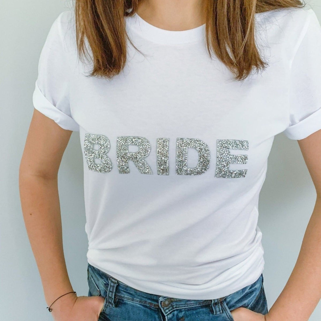 Sparkly Rhinestone Bride Tshirt Bridal Shower Engagement Gift, Bride To Be Tops