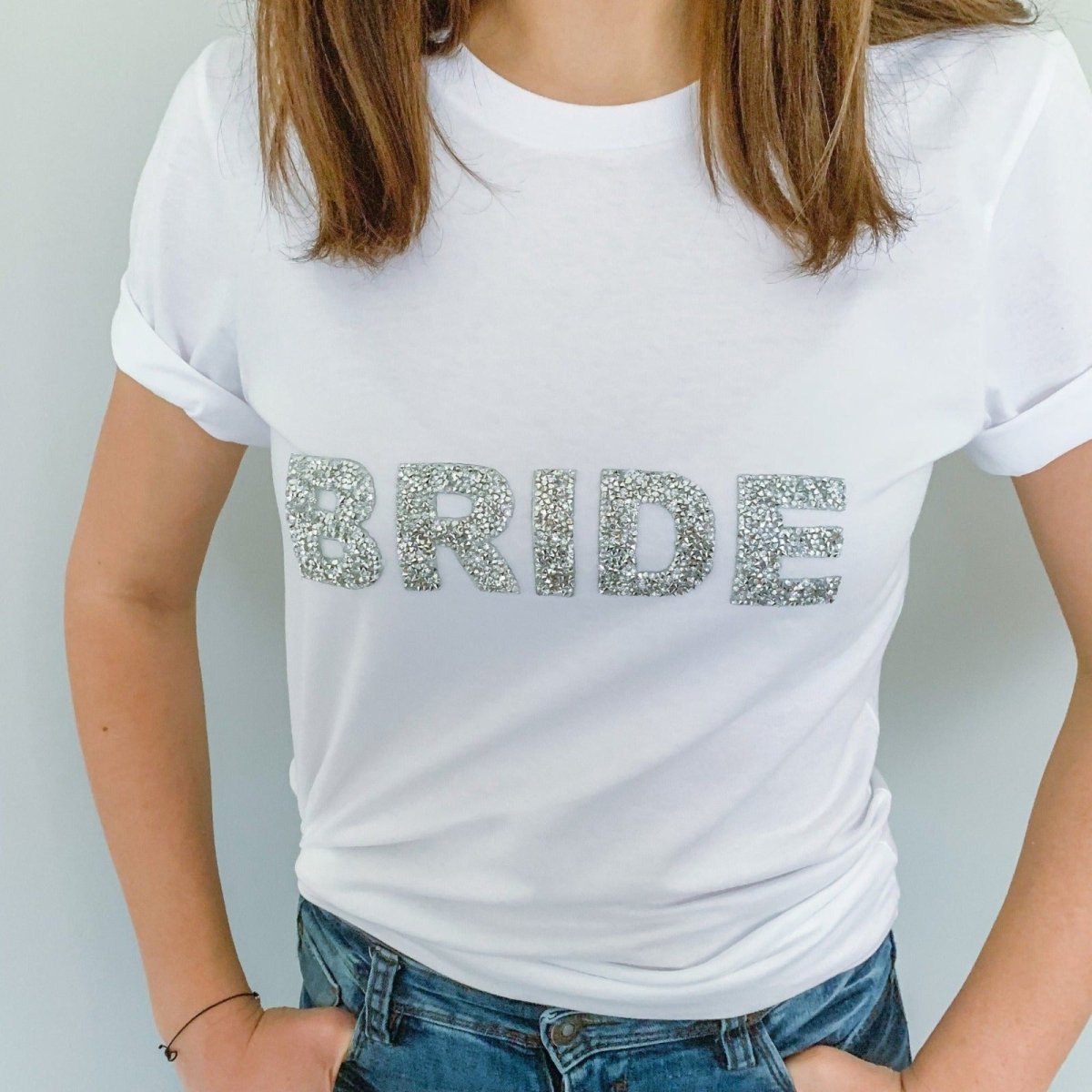 Sparkly Rhinestone Bride Tshirt Bridal Shower Engagement Gift, Bride To Be Tops