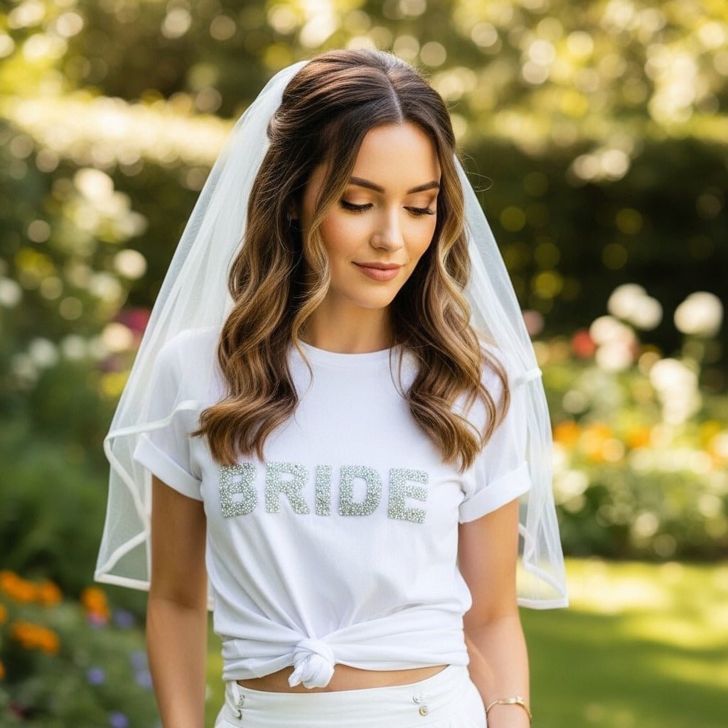 Sparkly Rhinestone Bride Tshirt Bridal Shower Engagement Gift, Bride To Be Tops