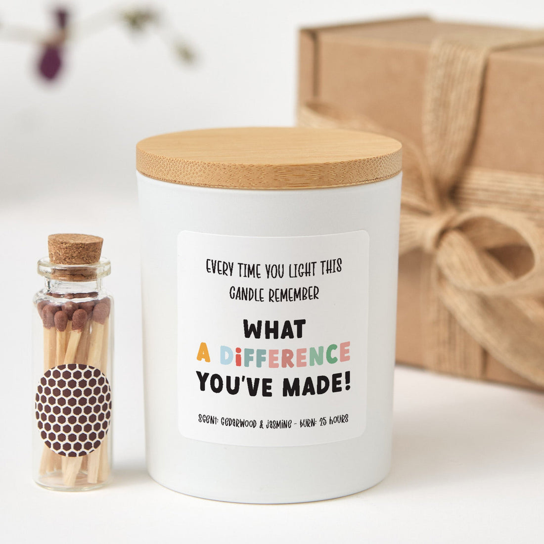 Teacher Appreciation Candle, Thank You Gift for Educator or Mentor, Meaningful Quote Keepsake