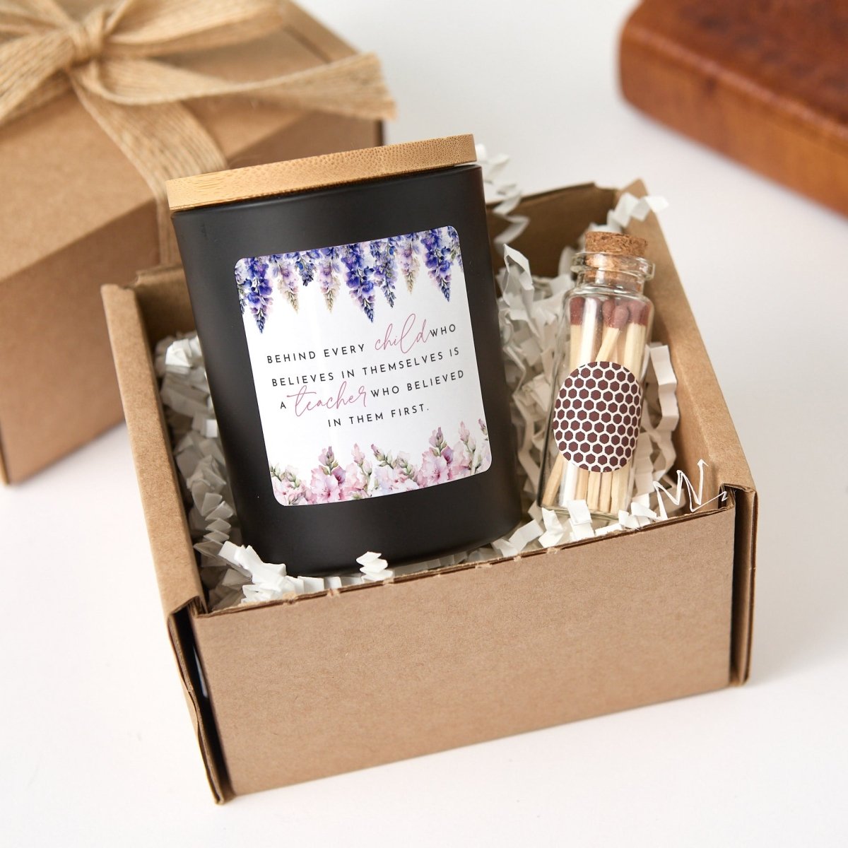 Teacher Appreciation Soy Candle Gift, Thank You Present for Mentor or Educator, Inspirational End of School Year Keepsake