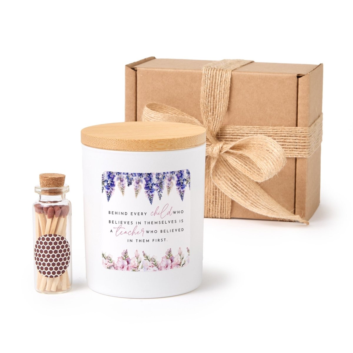 Teacher Appreciation Soy Candle Gift, Thank You Present for Mentor or Educator, Inspirational End of School Year Keepsake