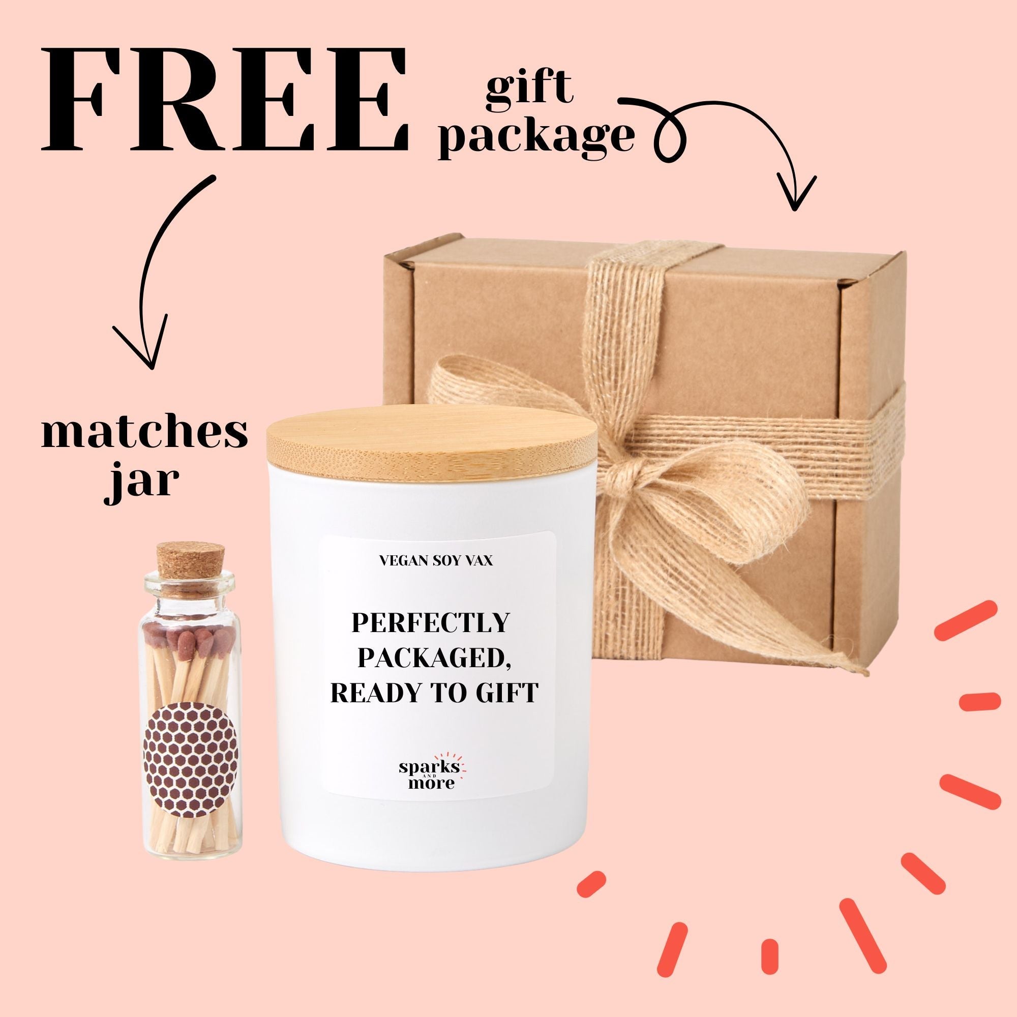 Thank You Candle Gift Box with Matches | Personalized Soy Wax Candle | Appreciation Gift for Teacher, Friend, Colleague, Wedding Favors
