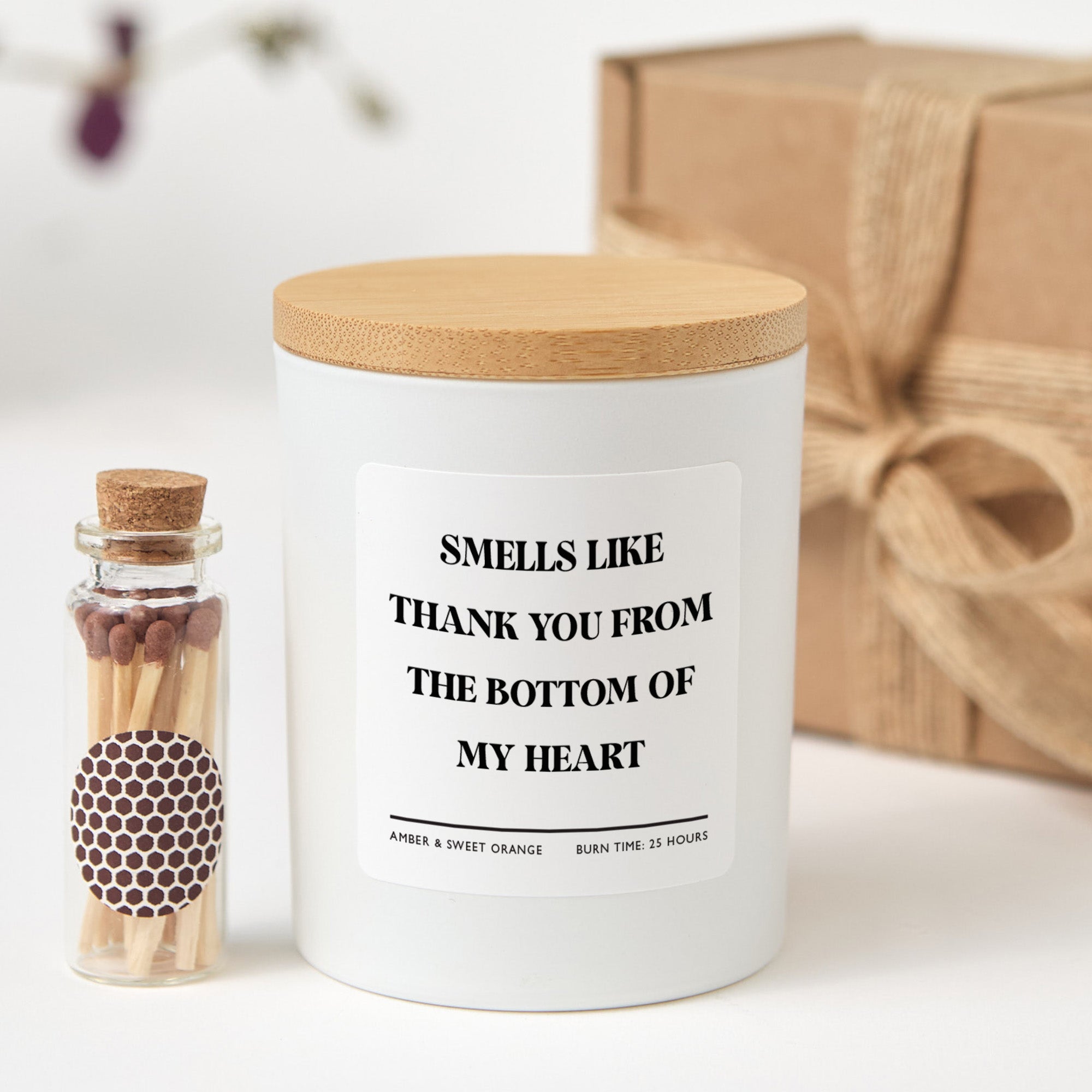 Thank You Candle Gift| Smells Like Thank You from the Bottom of My Heart | Appreciation Gifts