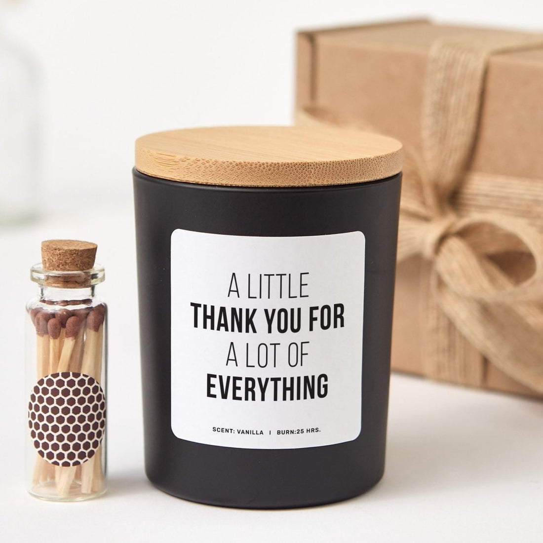 Thank You Soy Candle Gift for Teacher Friend Appreciation Meaningful Present, Comes with Matches Free Gift Wrap